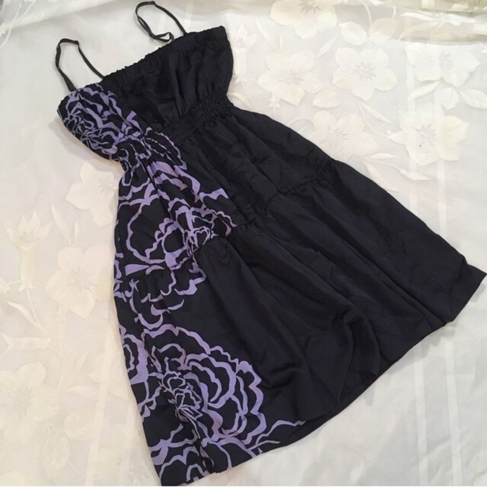 213 Sexy Black and Purple Dress - Picture 2 of 6